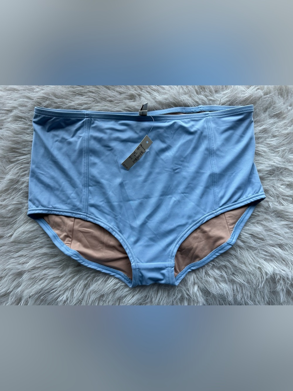 Madewell High-Waist Light Blue Women's swim bikini bottom Shorts Large